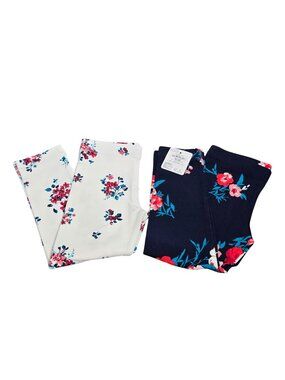 NWT | The Children's Place Toddler Girls Navy & White Floral Leggings 2-Pack | 2